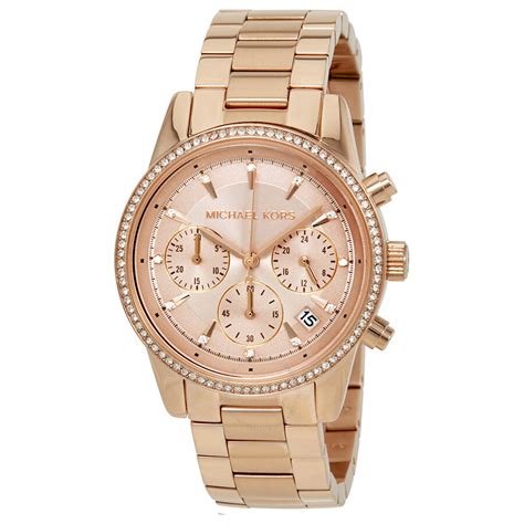 michael kors watches ritz two tone chronograph watch|mk6357.